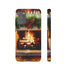 Candles on the Hearth Decorated for Christmas - Impact Resistant Phone Case Samsung Galaxy S20 FE Matte
